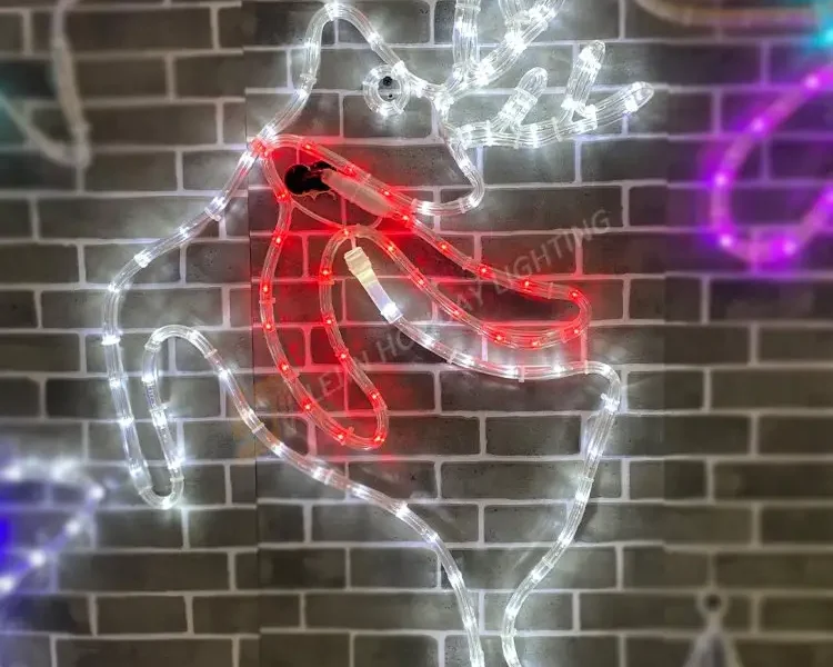 2D Jump deer motif lights Factory custom street decorative lights