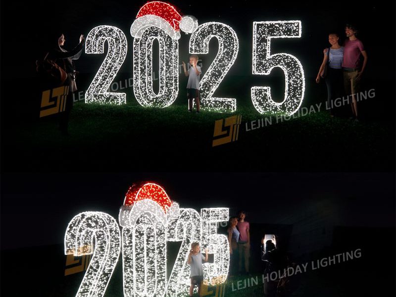 3D large giraffe motif light for outdoor christmas decoration