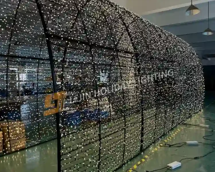 8 meters tunnel motif light outdoor waterproof plaza decorative lights