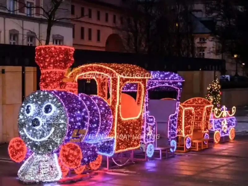 Affordable rope light motifs 3D train shopping mall use Distributor