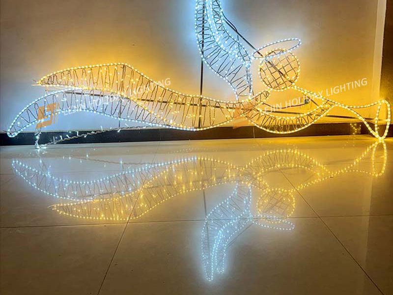 Angel 2D Motif Light Street Decoration Factory Customization