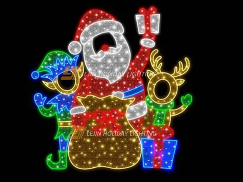 Bulk order motif light 2D Santa Claus outdoor usage manufacturer