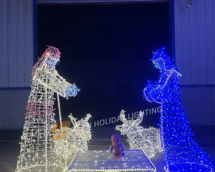 CE approved nativity scene lights display factory