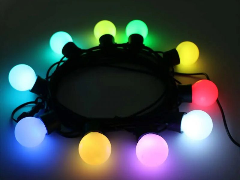 Christmas decoration RGB led G45 festoon light for courtyard and garden lighting