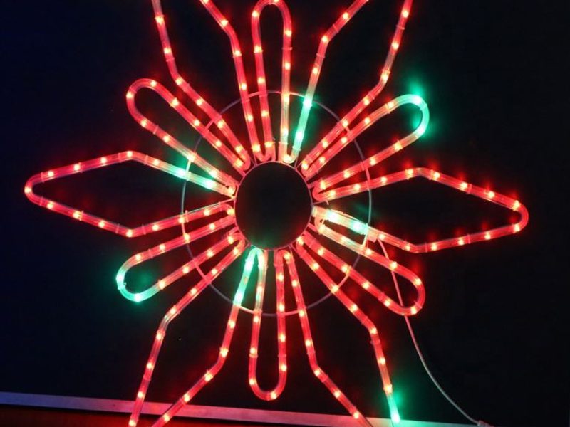 Commercial lighting 2d Smart North Star motif lights for holiday decorations