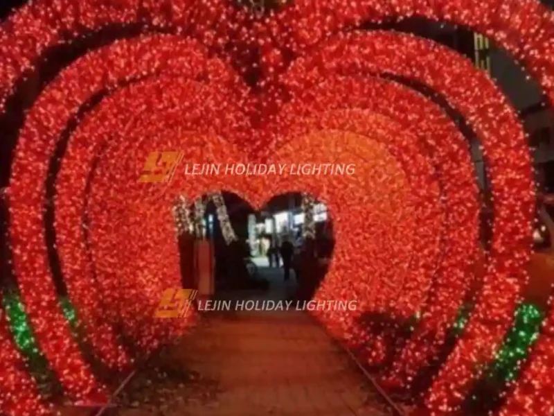 Competitive price 3D motif light arch heart festival usage Wholesaler