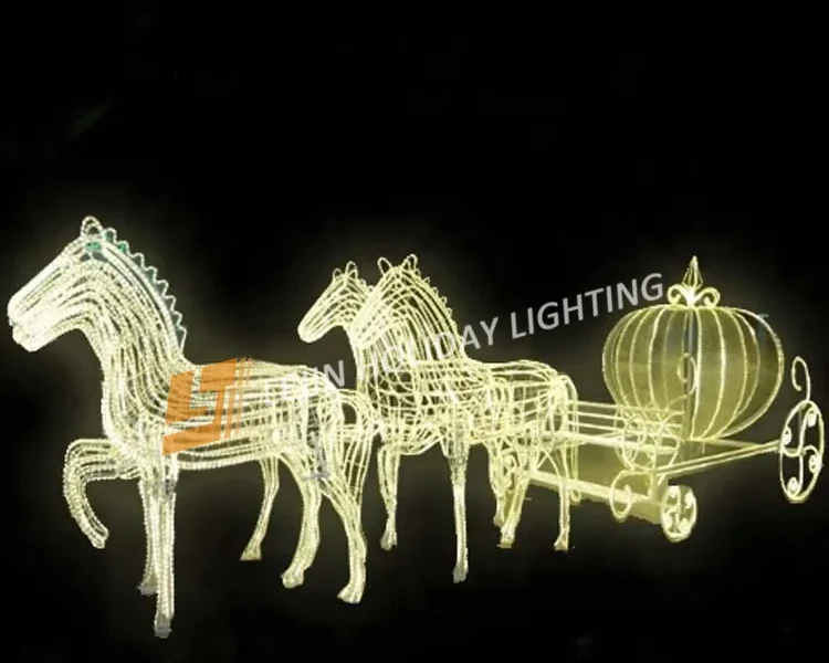 Factory Customizable LED Motif Lights outdoor carriage Christmas LED motif supplier