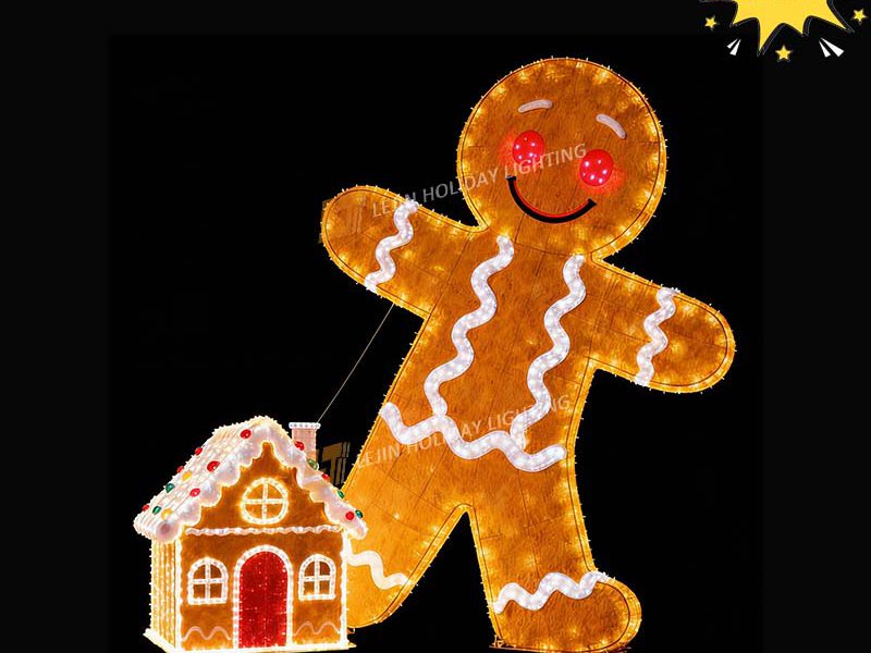 Factory Customized NEW 3D Biscuit Man Customized Motif Lights