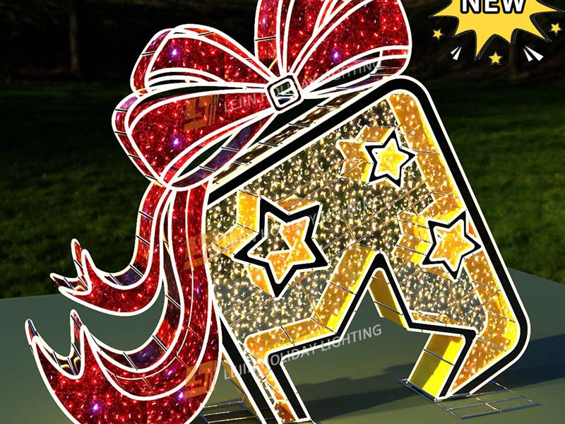 Factory Customized NEW 3D Gift Box Motif Light