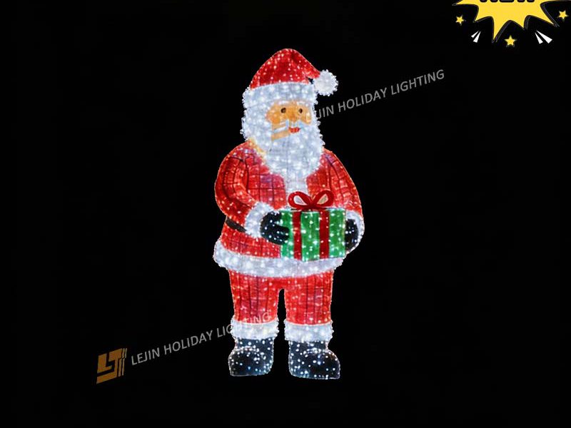 Factory Customized NEW Customized 3D Santa Claus Motif Light