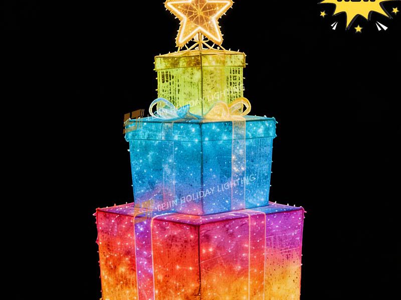 Factory Customized NEW Customized Gift Box Tree 3D Motif Light