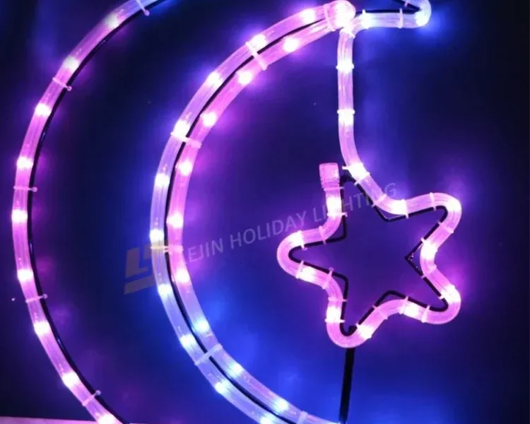 Factory LED 2D smart moon-star motif light supply