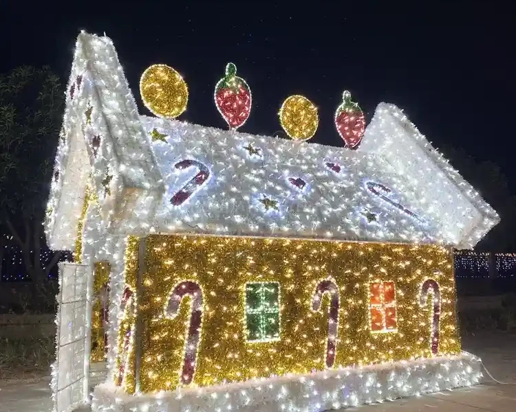 Factory LED 3D candy house motif light with CE
