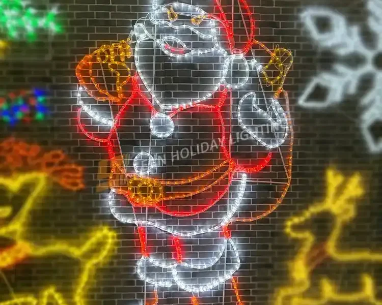 Imported 2D Santa Claus motif light LED Christmas decorations waterproof