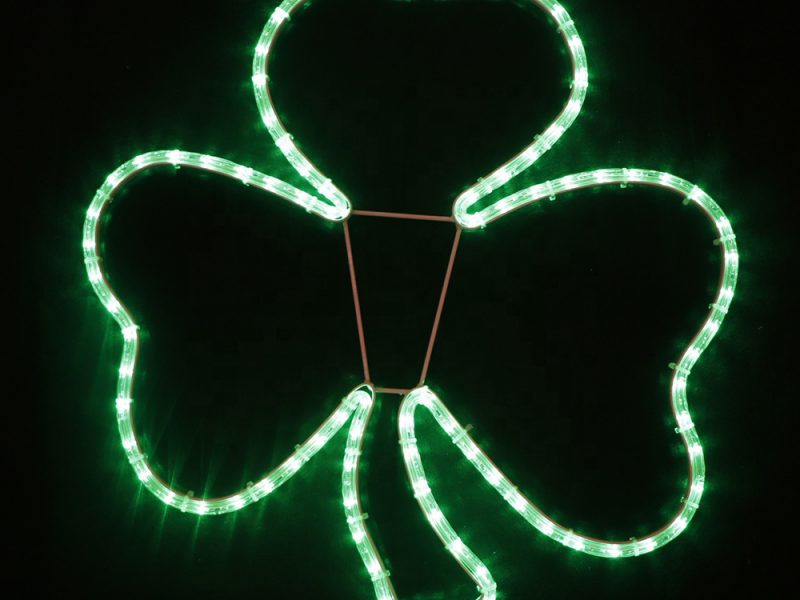 Indoor and outdoor 2D clover rope lights for festive decorative motif lights