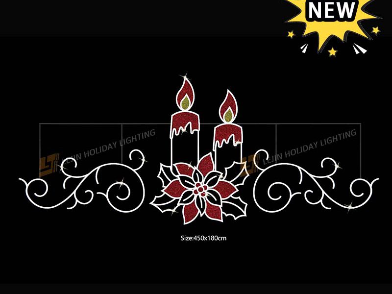 New Design Christmas Candle Street Motif Light