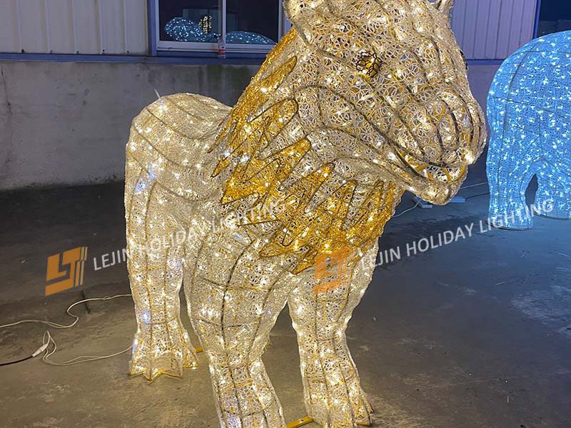LED animal series lion motif light for outdoor park decoration