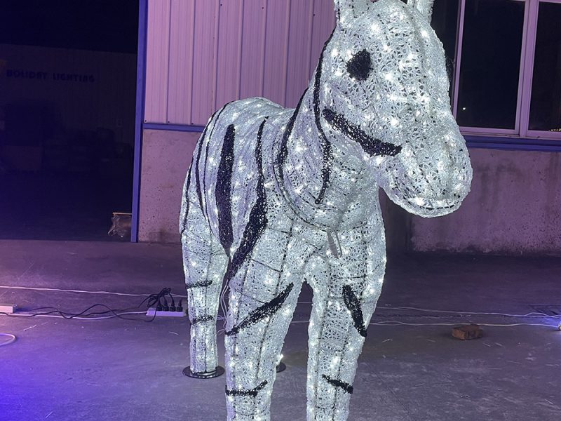 LED animal series zebra motif light for outdoor park decoration