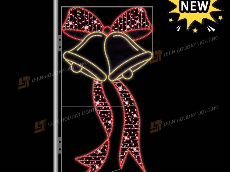 New Design Christmas Bell Pole Motif Light
