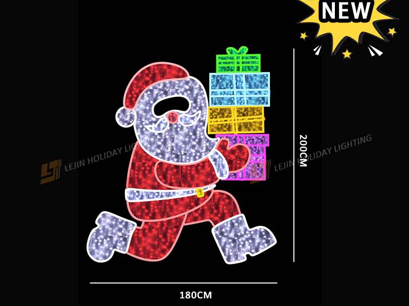 New Design Christmas Santa Claus Interactive Photo Motif Light