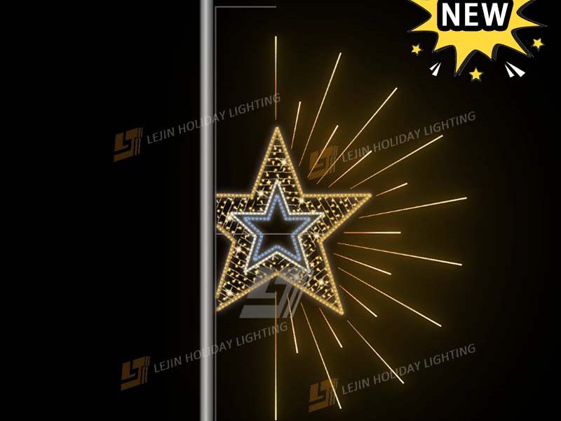 New design Dynamic Stars Pole Motif Light