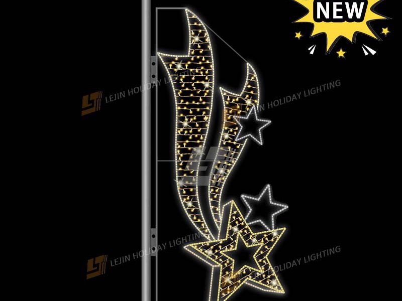 New Design Star Decoration Pole Motif Light