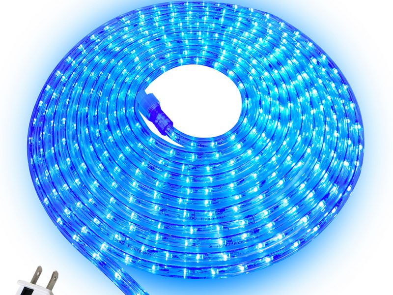 Outdoor lighting 10M blue led Rainbow tube decorative lights for party garden