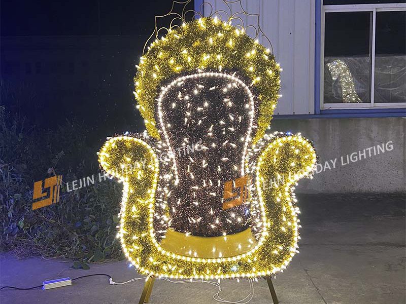 Outdoor park plaza theme decoration 3D seat LED motif Light