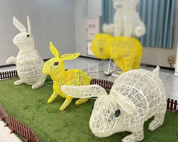 Rabbit motif light outdoor street decorative light waterproof