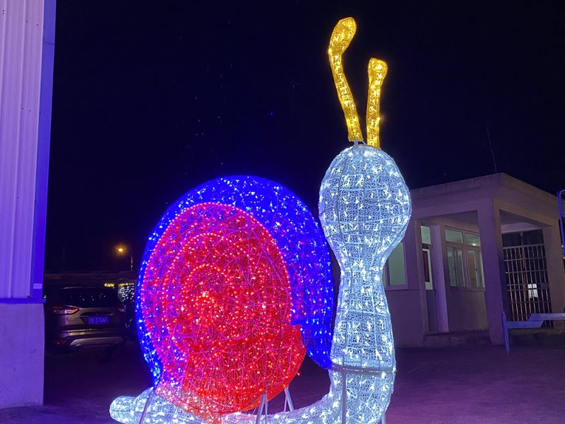 Street decoration 3D snail motif lights for outdoor christmas lighting
