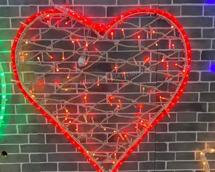 Supply 2D Love motif lights for outdoor waterproof decorative lights