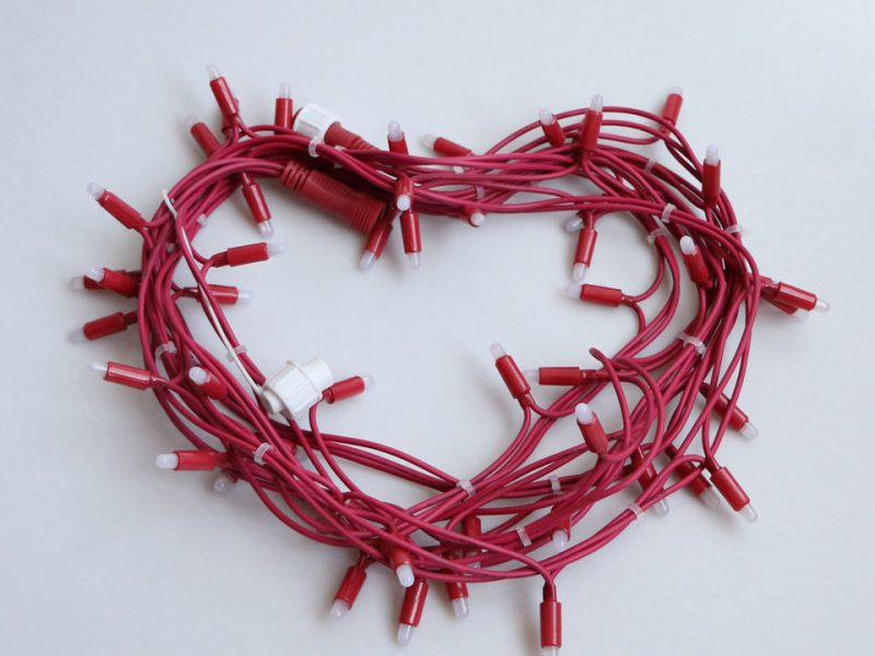 Waterproof safety IP65 led rubber red string light for indoor and outdoor decorative lighting