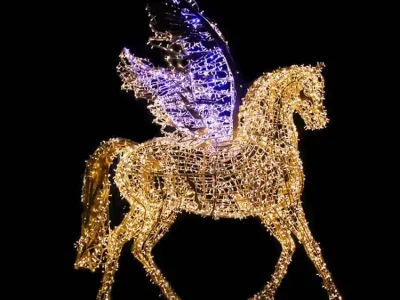 Wholesale motif light horse-shaped shopping mall decoration Supplier